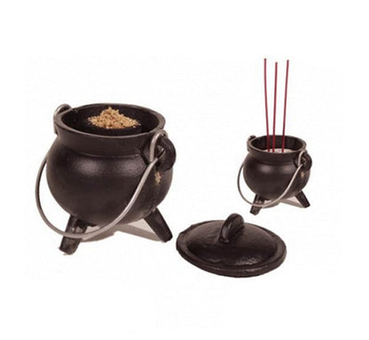Chaudron en fonte véritable, de 6x7 ou 7x9 cm - 260 ou 560 gr. Parfait pour bruler de l'encens avec charbon !