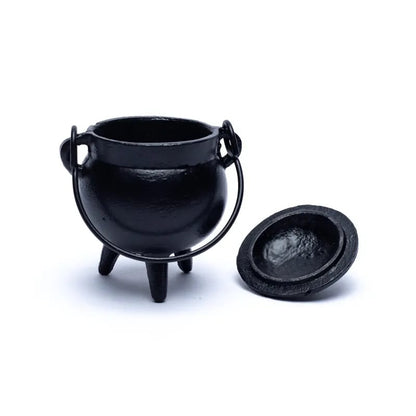 Chaudron en fonte véritable, de 6x7 ou 7x9 cm - 260 ou 560 gr. Parfait pour bruler de l'encens avec charbon !