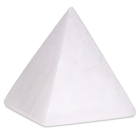 Pyramides en Sélenite de 4, 8 ou 10 centimètres, parfait pour la lithothérapie, collection, exposition...!