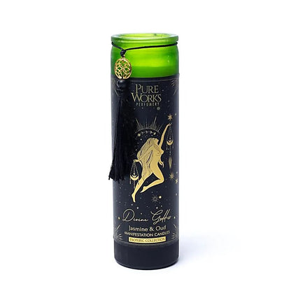Bougies 'd'intentions' aux huiles essentielles et avec pierres précieuses, de chez 'Song of India'. 20 ou 80H de combustion ! Lorsque la bougie brûle, les pierres précieuses coulent avec la cire, une fois terminée, vous conserver les pierres !