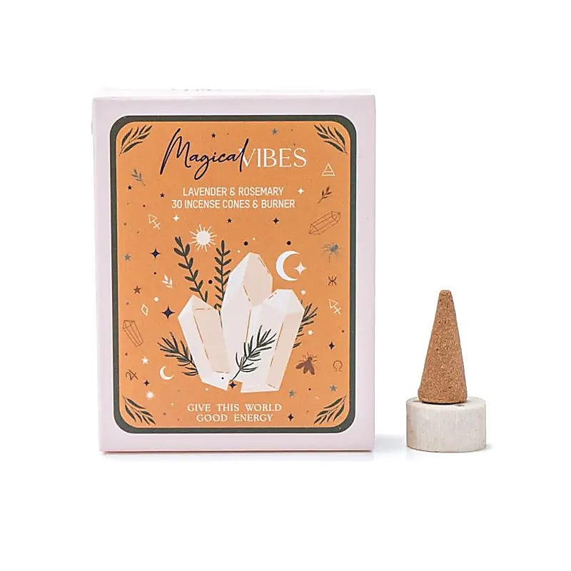 Cônes d'encens 'Celestial Magic', parfait pour ajouter une touche de magie. Vente par boîte de 50 grammes ou par 6 boîtes !