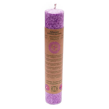Bougies coniques parfumées en stéarine 100% végétale. Vendu par 7 ou à l'unité - 20x3.7 centimètres - Durée de combustion : 12-14 heures . Parfumés aux huiles essentielles !