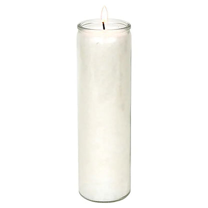 Bougies d'une durée de 100 Heures à la stéarine, 21 cm x 6,5. Couleurs au choix : Blanche, noire ou 7 chakras. Vendu à l'unité ou par 7. Trés bonne qualité, parfait !