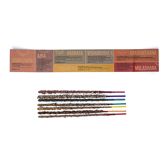 Encens Sagrada Madre '7 Chakras', produit naturel 100% unique, 7 bâtons par pack - Vendu par 2. Fait main en Argentine !