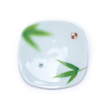 Sélection de 3 portes-encens en céramique (Ø 8,2 cm) du Japon – Idéal pour bâtons fins, avec ou sans support bambou !