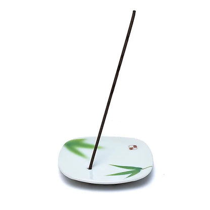 Sélection de 3 portes-encens en céramique (Ø 8,2 cm) du Japon – Idéal pour bâtons fins, avec ou sans support bambou !