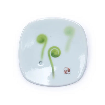 Sélection de 3 portes-encens en céramique (Ø 8,2 cm) du Japon – Idéal pour bâtons fins, avec ou sans support bambou !