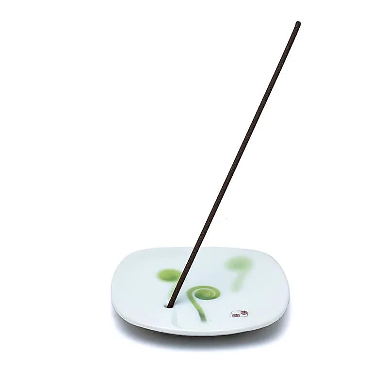 Sélection de 3 portes-encens en céramique (Ø 8,2 cm) du Japon – Idéal pour bâtons fins, avec ou sans support bambou !