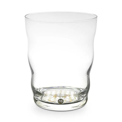 Verres de chez 'nature's design', modèle 'Jasmina' 300ml et 'Mythos' 250ml, avec le symbole gravé de la fleur de vie ! verre sans plomb soufflé à la bouche ! Vendu à l'unité !