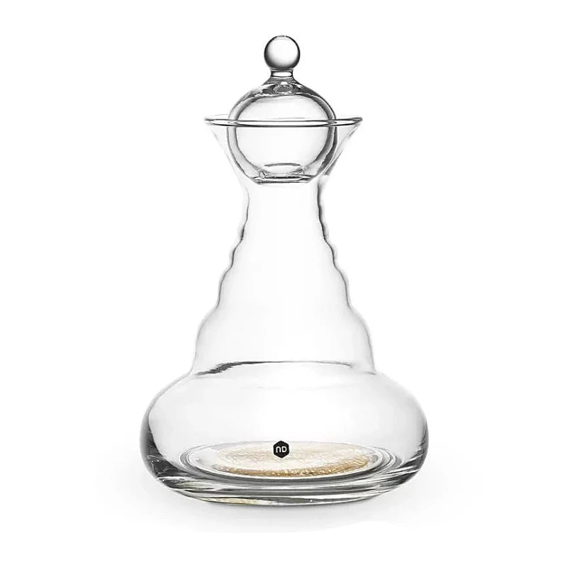 Carafe 'Alladin' 1.3 L – Nature’s Design, engraved flower of life, 5 finishes: Basic, White, Multicolor, Gold, Platinum - Lead-free blown glass!