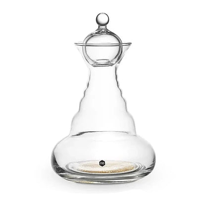 Carafe 'Alladin' 1.3 L – Nature’s Design, engraved flower of life, 5 finishes: Basic, White, Multicolor, Gold, Platinum - Lead-free blown glass!