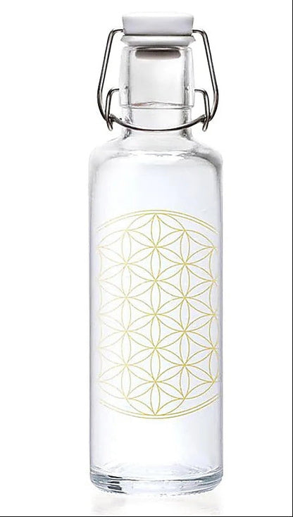 Gourdes de chez 'Soulbottles'- Modèle : Motif de la Fleur de Vie - 0,6 L – 570 gr - Fait en Allemagne !