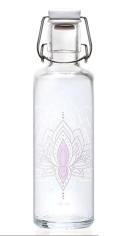 Gourdes de chez 'Soulbottles'- Modèle : 'Just breathe' avec Motif du Lotus  - 0,6 L – 570 gr - Fait en Allemagne