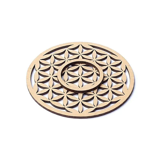 Support pour sphère avec motif fleur de vie. 7 cm de diamètre