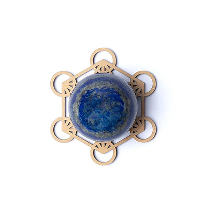 Support pour pierres précieuses en forme de cube de Métatron. 7 cm de diamètre