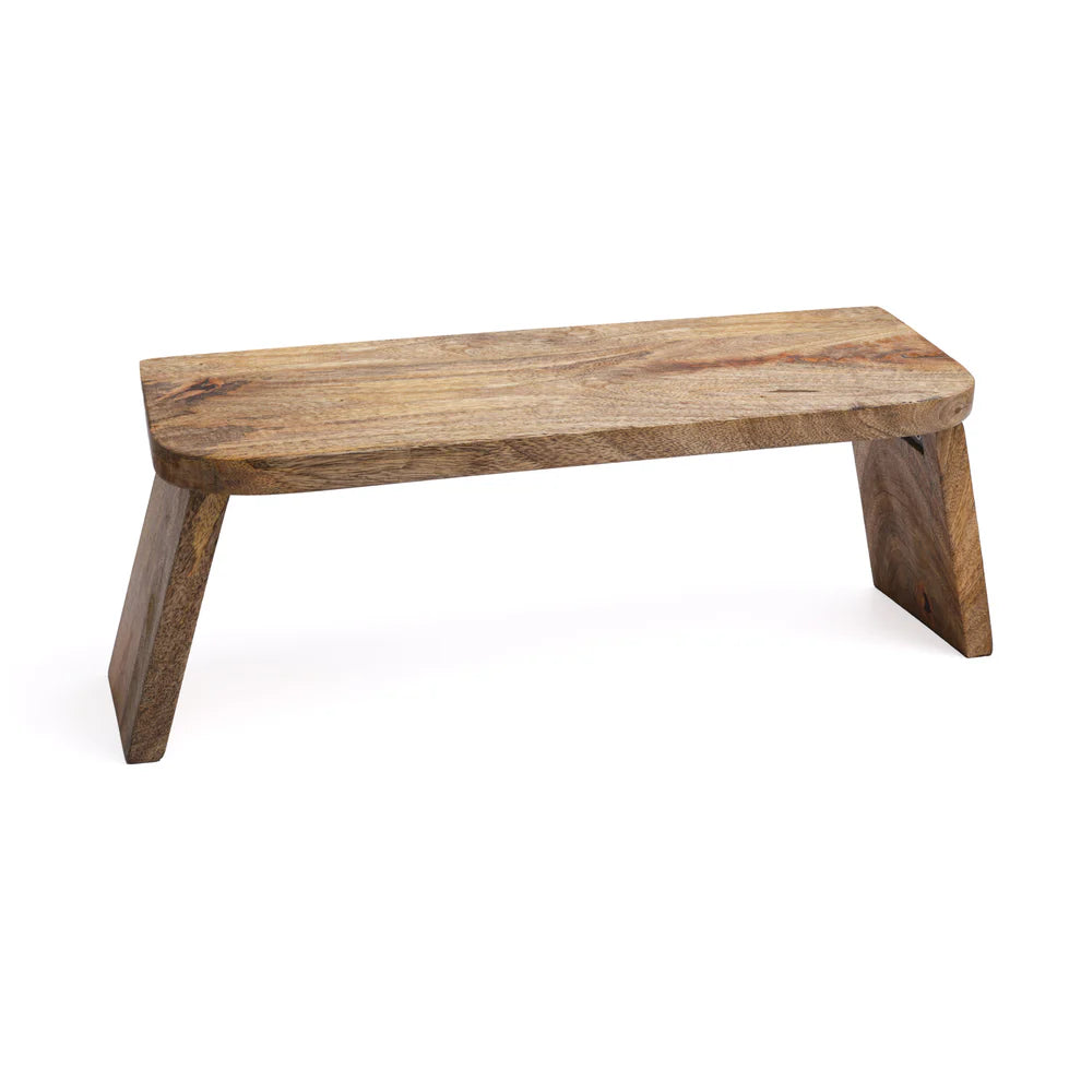 Foldable meditation bench in mango wood. Convenient to carry - ± 48 x 18 cm