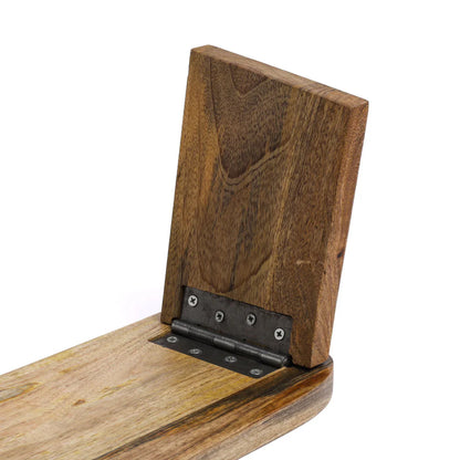 Foldable meditation bench in mango wood. Convenient to carry - ± 48 x 18 cm