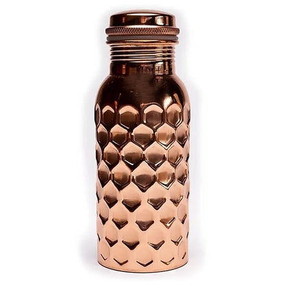 Bouteille en cuivre (Tamba) - Finition martelée - 0,5 L – 280 gr - Fait en Inde