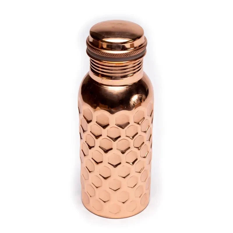 Bouteille en cuivre (Tamba) - Finition martelée - 0,5 L – 280 gr - Fait en Inde