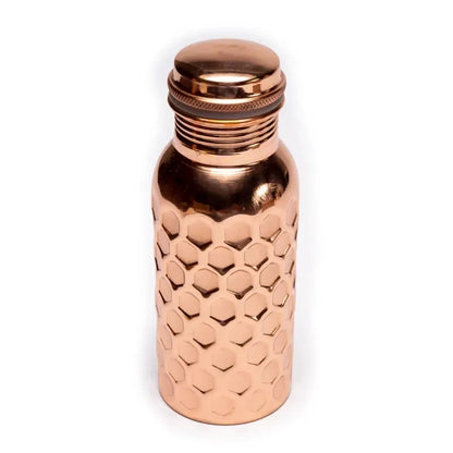 Bouteille en cuivre (Tamba) - Finition martelée - 0,5 L – 280 gr - Fait en Inde