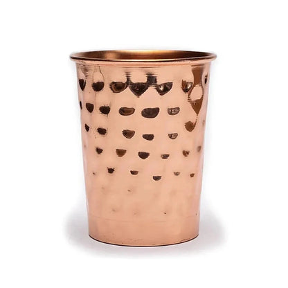 Copper (Tamba) glass/goblet - 4 finishes to choose from: smooth, hammered, floral, moon - 0.350 L – 118 gr - Made in India!