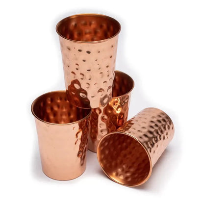 Copper (Tamba) glass/goblet - 4 finishes to choose from: smooth, hammered, floral, moon - 0.350 L – 118 gr - Made in India!