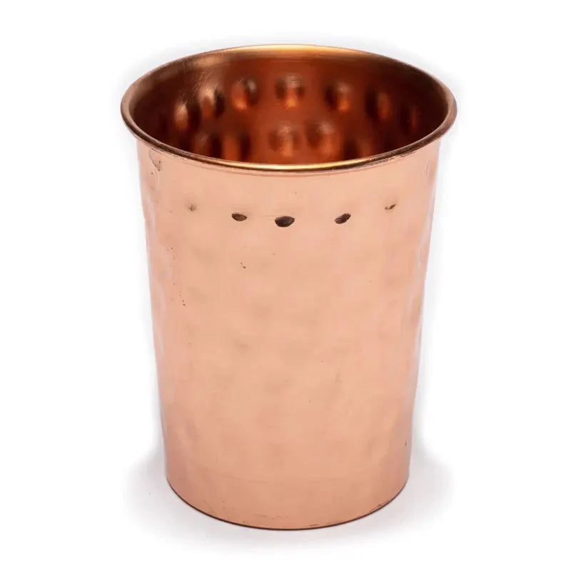 Copper (Tamba) glass/goblet - 4 finishes to choose from: smooth, hammered, floral, moon - 0.350 L – 118 gr - Made in India!
