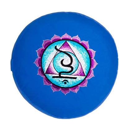 Sélection de coussins de Méditation ou de Yoga aux couleurs des 7 chakras, en coton biologique (OCS). 33 centimètres de diamètre x 13 centimètres de hauteur - 2300 grammes. De chez Yogi & Yogini, fait en Inde ! Coussion vendu seul ou en set de 7 !