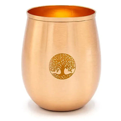 Verre/ Gobelet en cuivre (Tamba) avec motif de l'arbre de vie - 0,350 L – 120 gr.
