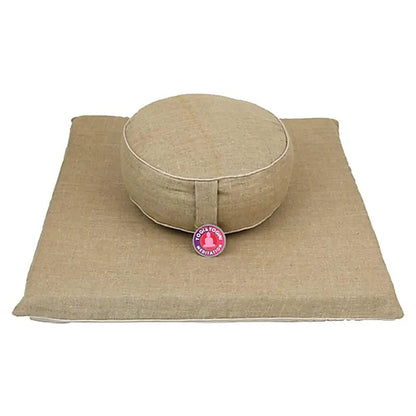 Housse pour tapis de Méditation en coton, 7 couleurs au choix + 1 Modèle en chanvre + option 'carré en mousse pour rembourrage'. taille 65x65x5 centimètres. Fait au Népal !