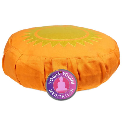 Coussin de Méditation/ Yoga pour VOYAGE ou POUR ENFANT. de 26 centimètres de diamètre x 21 x 11 centimètres de hauteur. 850 grammes. De chez Yogi & Yogini, fait en Inde !