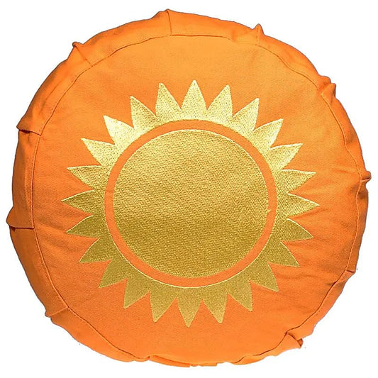 Coussin de Méditation/ Yoga pour VOYAGE ou POUR ENFANT. de 26 centimètres de diamètre x 21 x 11 centimètres de hauteur. 850 grammes. De chez Yogi & Yogini, fait en Inde !