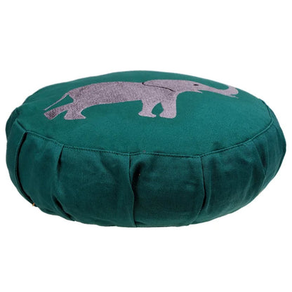 Coussin de Méditation/ Yoga pour VOYAGE ou POUR ENFANT. de 26 centimètres de diamètre x 21 x 11 centimètres de hauteur. 850 grammes. De chez Yogi & Yogini, fait en Inde !