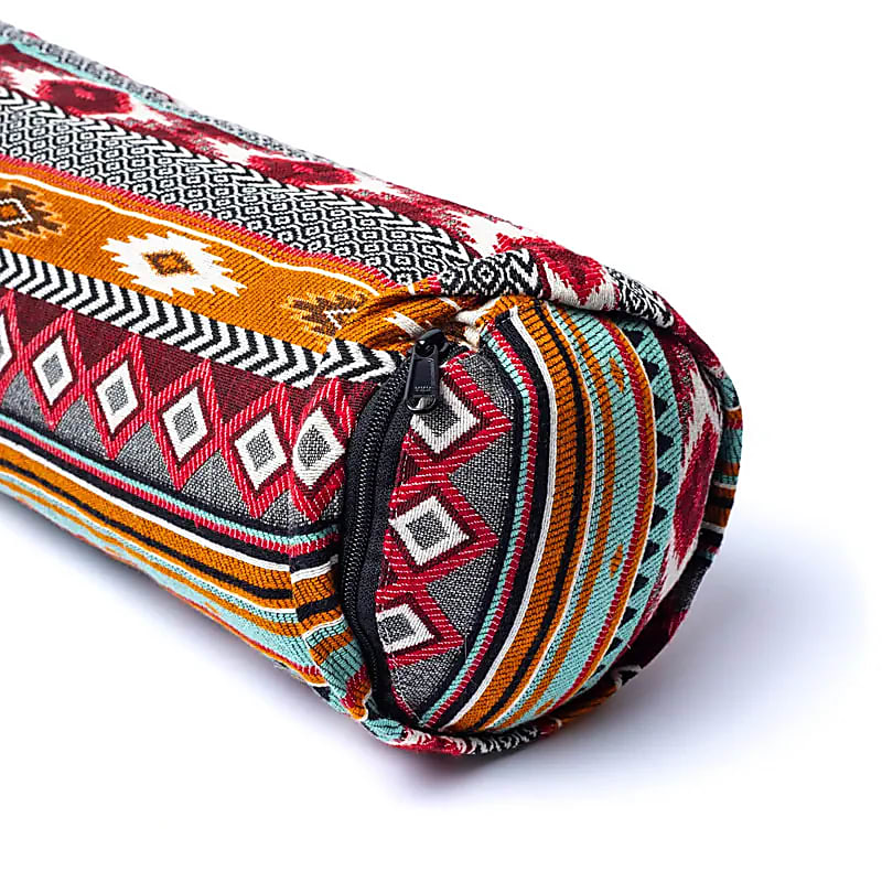 Coussin/ Bolster/ Traversin de Yoga ou Méditation en coton, de 60 centimètres de longueur x 16 de diamètre - 2,365 kilogrammes. Housses extérieures en coton ! Les housses intérieures sont remplis de graines de Sarrasin !