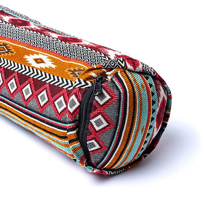 Coussin/ Bolster/ Traversin de Yoga ou Méditation en coton, de 60 centimètres de longueur x 16 de diamètre - 2,365 kilogrammes. Housses extérieures en coton ! Les housses intérieures sont remplis de graines de Sarrasin !