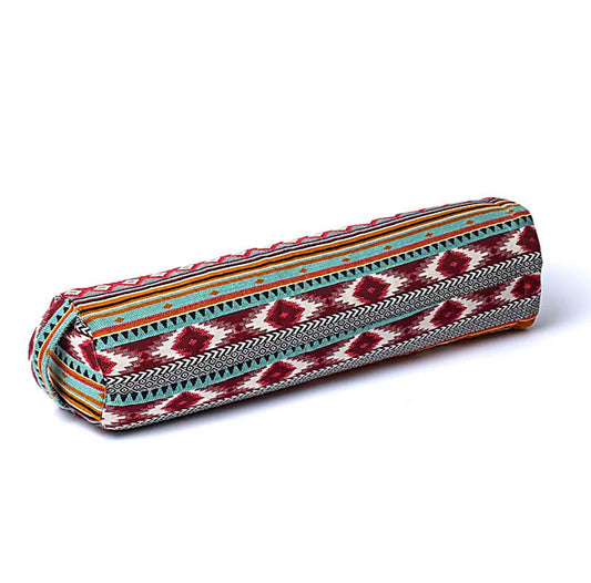 Coussin/ Bolster/ Traversin de Yoga ou Méditation en coton, de 60 centimètres de longueur x 16 de diamètre - 2,365 kilogrammes. Housses extérieures en coton ! Les housses intérieures sont remplis de graines de Sarrasin !