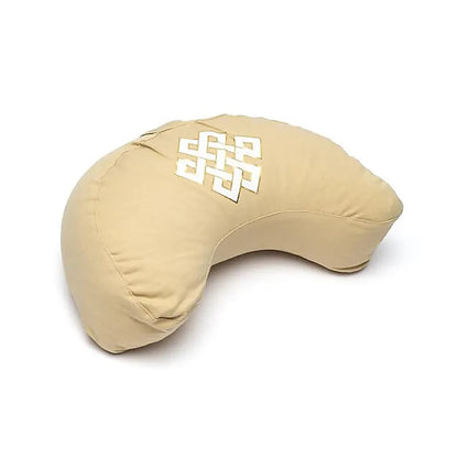 Coussin 'demi-lune' de Yoga ou Méditation en coton, de 37cm x 17 x 13 de hauteur - 1,100 kilogrammes. Housses extérieures en coton ! Les housses intérieures sont remplis de graines de Sarrasin !