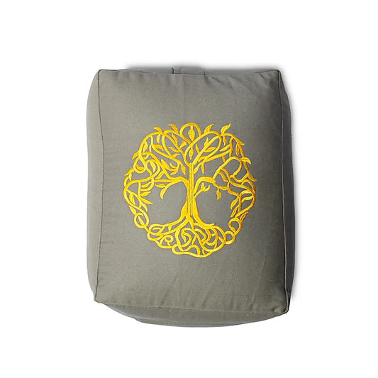 Sélection de coussins de Méditation ou de Yoga, en coton biologique (OCS). 38 centimètres de diamètre x 28 x 13 centimètres de hauteur - 2770 grammes. De chez Yogi & Yogini, fait en Inde !