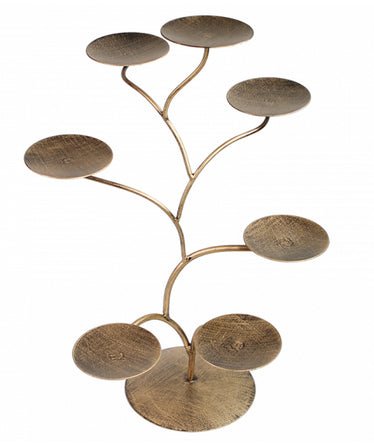 Supports en métal (32x42 cm) – Finitions vert ou or – Option 7 bougeoirs chakras, ensemble raffiné et complet !