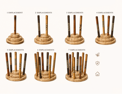 Supports en bois pour un ou plusieurs didgeridoo, contactez nous pour des modèles sur mesure !
