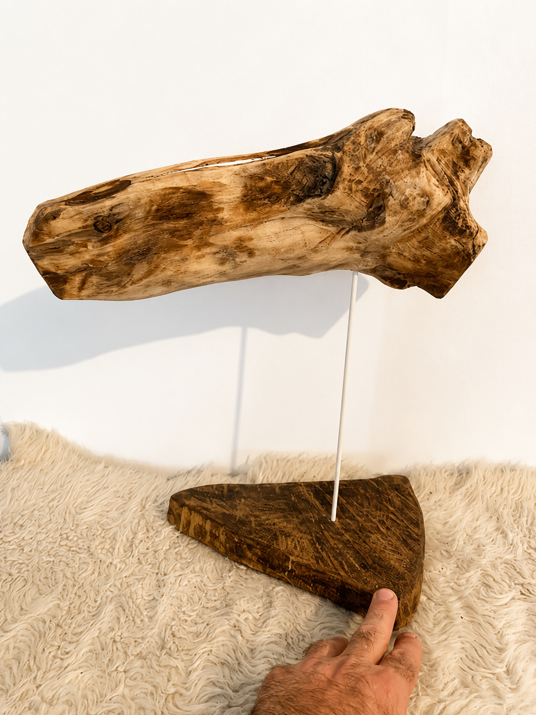 Sculpture en bois flotté de Loire : 'Tête De Cheval' - 40 cm de hauteur × 34 × 18 - Création Zen Curiosity
