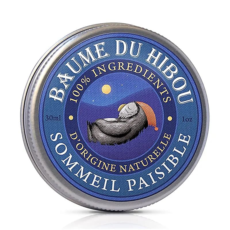 Baume du Hibou – Baume du Sommeil Paisible aux Huiles Essentielles Apaisantes (Lavande, Petit Grain, Patchouli) – Base Olive & Cire d’Abeille – 30 ml