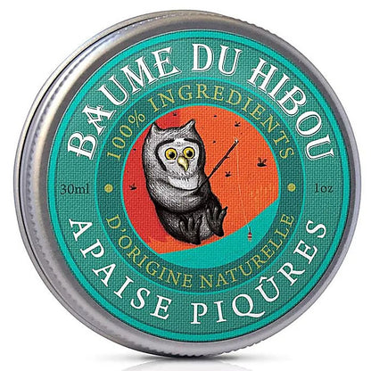 Baume du Hibou – Baume BIO Apaise Piqûres au Calendula & Millepertuis, Régénérant et Apaisant pour Peaux Sensibles – 30 ml