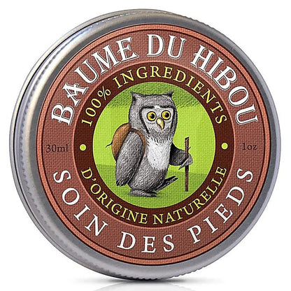 Baume du Hibou – Baume Pieds Réparateur & Apaisant aux Actifs Naturels – Huiles Essentielles et Huiles Vierge pour Pieds Sensibles, Abîmés ou Échauffés - 30 ml