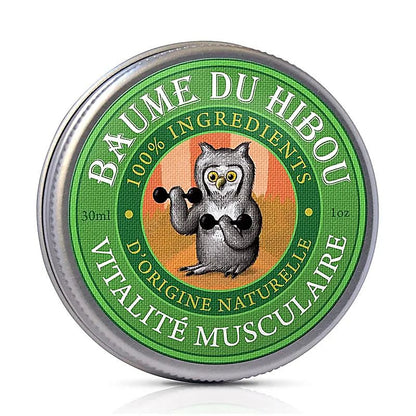 Baume du Hibou - Baume musculaire enrichi en extraits végétaux - S’utilise avant le sport ou effort musculaire pour préparer au mieux les muscles, et après l’effort pour décontracter et délasser les muscles endoloris – 30 ml