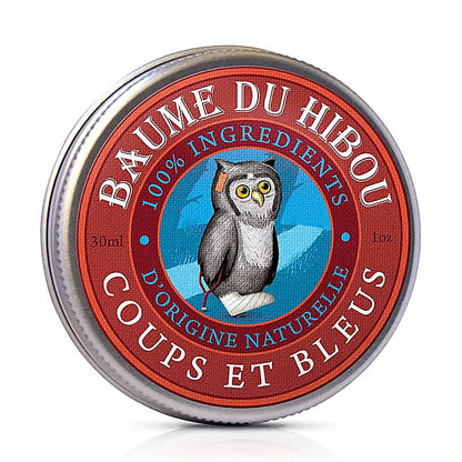 Baume du Hibou 'Coups et Bleus Bio' - Baume à l’Arnica Apaisant & Décongestionnant, aux Huiles Essentielles Vitalisantes pour Bleus, Bosses et Zones Endolories – 30 ml
