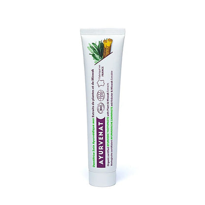 Dentifrice Ayurvenat Bio – Tube Végétal en Canne à Sucre, Sans Plastique ni Boîte Carton, Écoresponsable – 75 ml