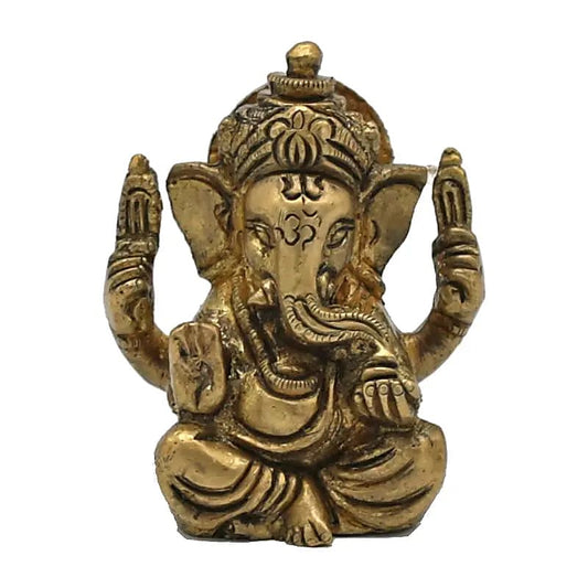 Ganesh en métal (laiton) - De 5 cm de haut - 115 gr. !