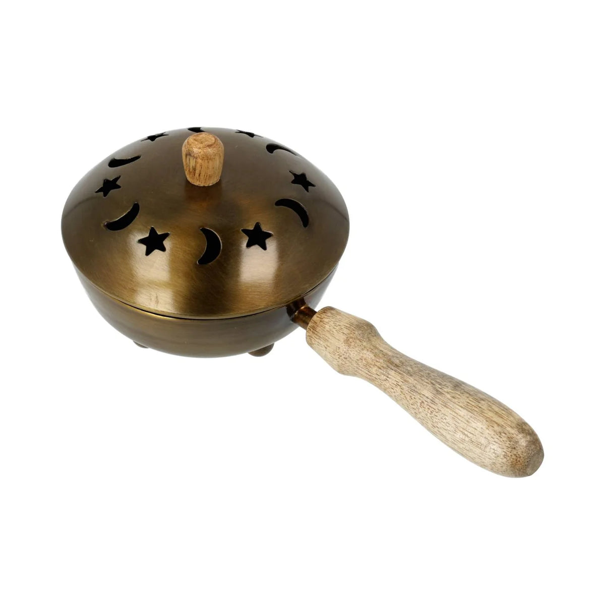 Pot porte-encens avec couvercle et poignée, ± 9 x 22 cm - 200 gr. - Facile pour manipuler en toute sécurité. Convient pour tout type d'encens !