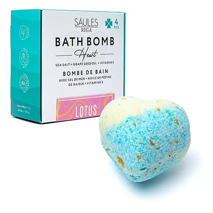 Bombes de Bain Saules Fabrika à l’Huile de Pépins de Raisin & Sel Marin – Relaxantes et Nourrissantes – Lot de 4 (90 g)